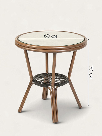 Мебель садовая Бланка, стол, 60х60х70 см, 2 стула, 120 кг, 56х60х78 см, C010156