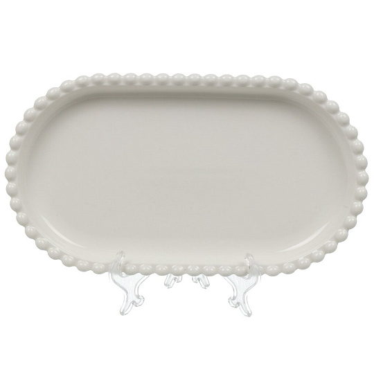 Блюдо фарфор, овальное, 14.5х25х2.5 см, Pearl, Lefard, 761-105