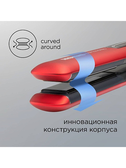 Выпрямитель Redmond, HS1714, для укладки волос, 55 Вт, керамическое покрытие, 6 режимов, красный