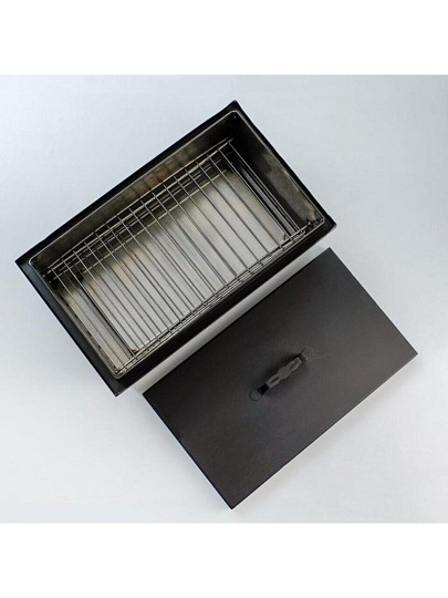 Коптильня 2 яруса, 48х29х19 см, с поддоном, с гидрозатвором, Firewood, 112218