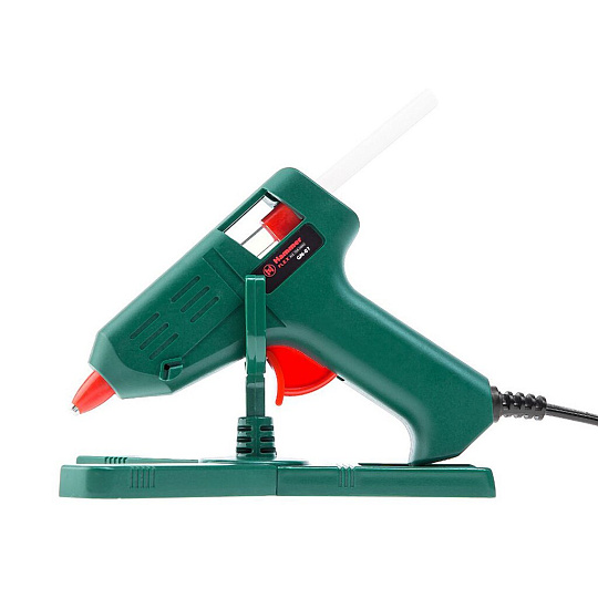 Электропистолет клеевой 7 мм, 60 Вт, 8 г/мин, короткая и длинная насадка стержни, Hammer, GN-07, 312593