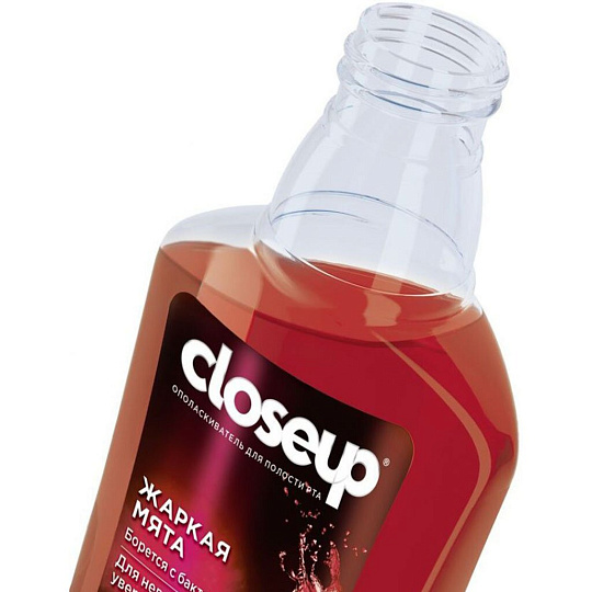 Ополаскиватель для полости рта Closeup, Жаркая мята, 250 мл