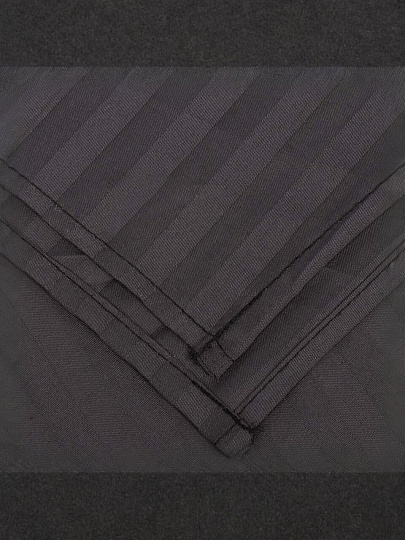 Простыня 1.5-спальная, 150 х 220 см, 100% хлопок, страйп-сатин, 140 г/м2, графит, Monocolor, рис.4185а-1