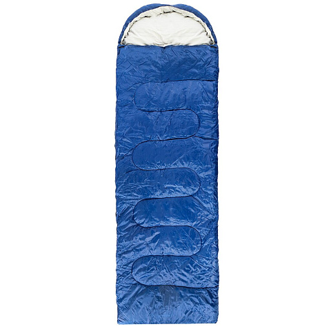 Спальный мешок кокон, 190+30х75 см, -10 °C, 1 слой, оксфорд, полиэстер, хлопок, 400гр/м2, синий