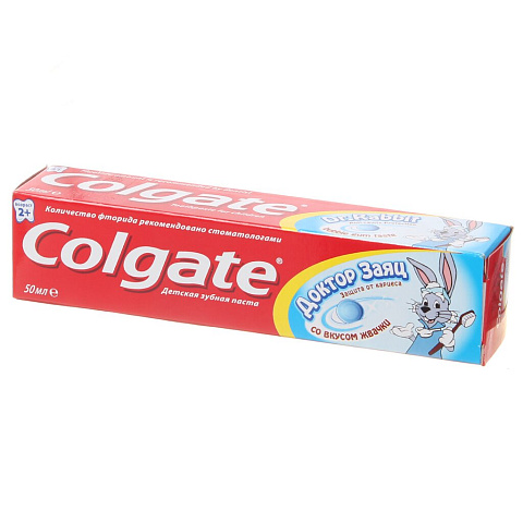 Зубная паста Colgate, Доктор заяц вкус жвачки, для детей, 50 мл