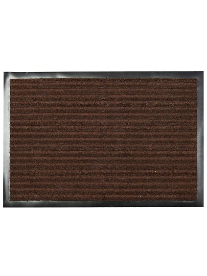 Коврик грязезащитный, 50х80 см, прямоугольный, резина, с ковролином, коричневый, Floor mat Комфорт, ComeForte, XT-3002/ХТL-1004