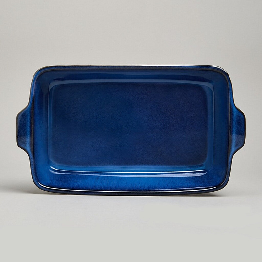 Форма для запекания керамика, 18х32х7 см, 2 л, прямоугольная, Agness, Reactive Blue, 780-130