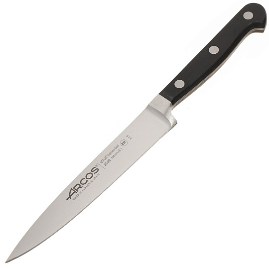 Нож кухонный Arcos, Clasica, универсальный, кованая сталь, 16 см, рукоятка пластик, 2559