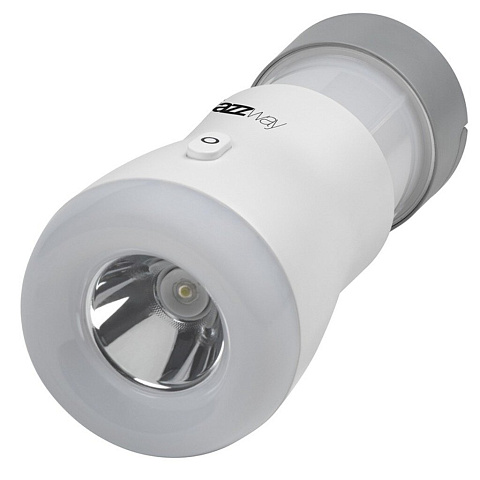 Фонарь-светильник светодиод, JazzWay, Accu5-L1W/L10/L14-wh, 60 Лм, IP20, 82х146х82 мм, аккум, 50488