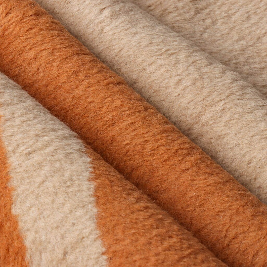 Плед 1.5-спальный, 150х200 см, 60% хлопок, 40% акрил, Karteks, Soft Komfort PS167, бежево-коричневый, 104/150.167