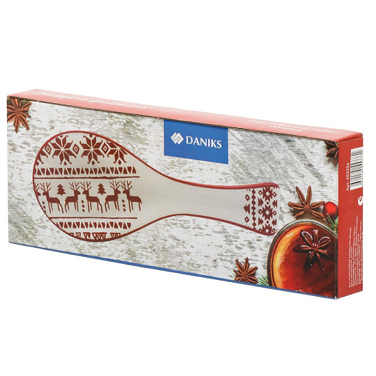 Подставка для ложки, доломит, 9х24.7 см, Daniks, Олени