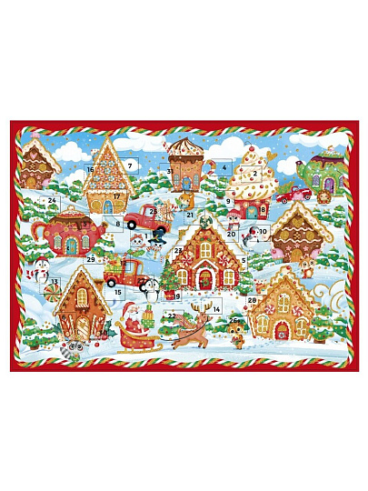 Адвент-календарь 41.5х29.5 см, с окошками-сюрпризами, Праздник, 90660