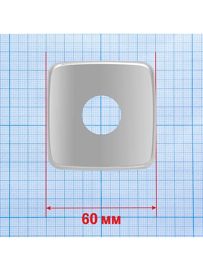 Отражатель нержавеющая сталь, 0.6х0.2х0.06 см, 1/2 '', квадрат, хром, MasterProf, ИС.131504