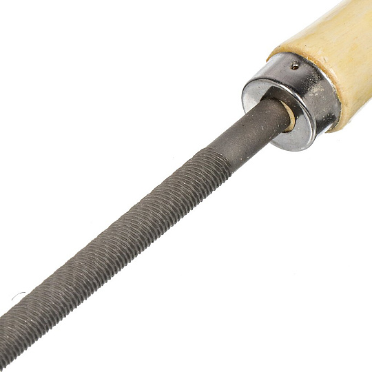 Напильник круглый, 200 мм, №2, деревянная ручка, Bartex, 12009