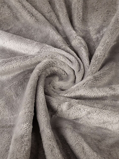 Плед 1.5-спальный, 120х150 см, микрофибра, 100% полиэстер, Silvano, серый, однотонный