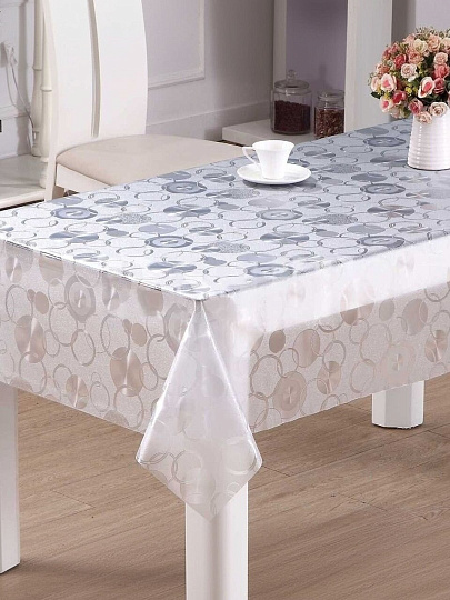 Клеенка Silvano, Тиснение, 1.39х20 м, ПВХ, прозрачная, TC241-001