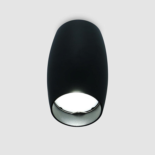 Светильник накладной General Lighting Systems, Бочонок, 50 Вт, GU10, на 1 лампочку, IP20, d6.5х11 см, Спот, черный, 661849