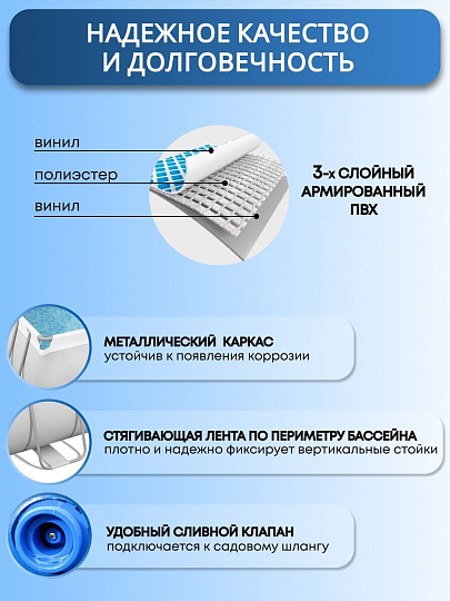 Бассейн каркасный Bestway, 404х201х100 см, Power Steel Rectangular, 56441, фильтр-насос, лестница, 6478 л