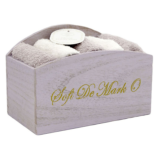 Набор полотенец кухонных 6 шт, 30х30 см, махровый, Sofi De Marko, Ноэлия, фиолетовый, подарочная упаковка, Китай