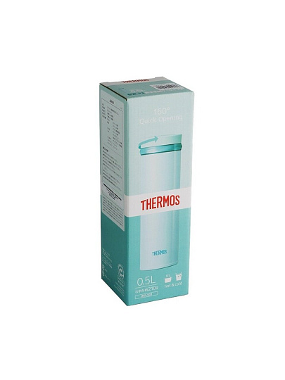 Термос нержавеющая сталь, 0.5 л, Thermos, NO-501-MNT, колба нержавеющая сталь, голубой, 924643
