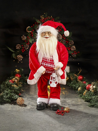Фигурка декоративная полиэстер, пластик, Санта, 60 см, Y4-2825
