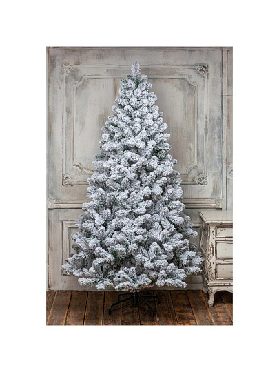 Елка новогодняя напольная, 210 см, Эверест, ель, хвоя ПВХ пленка, заснеженная, 132210, ЕлкиТорг