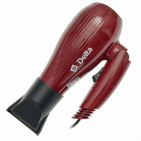 Фен Delta Lux, DL-0905, 900 Вт, складная ручка, 2 режима, 2 скорости, красный