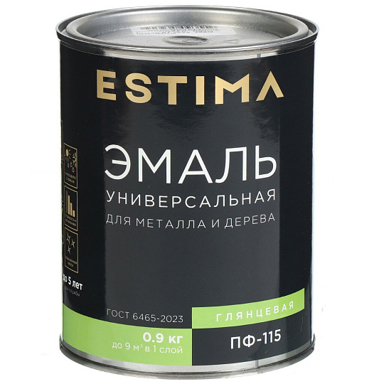 Эмаль Estima, ПФ-115, алкидная, глянцевая, синяя, 0.9 кг