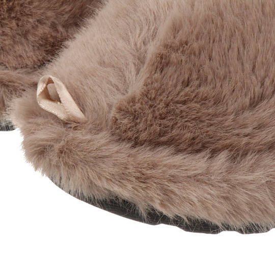 Тапки для женщин, искусственный мех, кофе, р. 40-41, закрытые, A210362