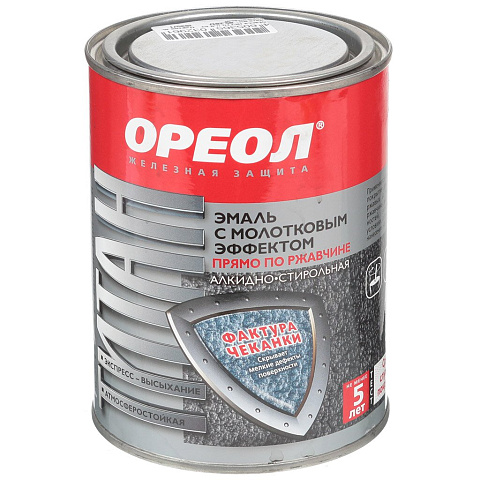 Эмаль Ореол, Titan, с молотковым эффектом, темно-зеленая, 0.8 кг