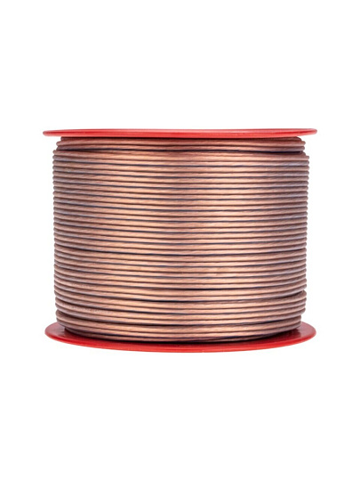 Провод акустический, 2х1.5 мм², 100 м, прозрачный, Rexant, BL, 01-6206-3