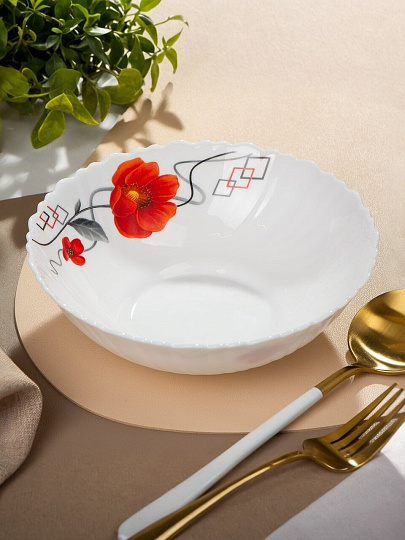 Салатник стеклокерамика, круглый, 18 см, 0.6 л, Марсель, TW70