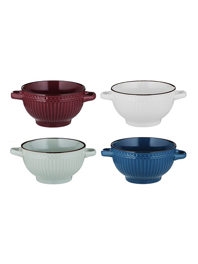 Бульонница керамика, 600 мл, с ручкой, Millimi, 824-149, в ассортименте