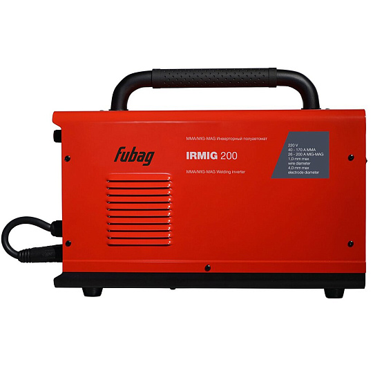 Сварочный аппарат инверторный, Fubag, Irmig 200, 5.7 кВт, 200 А, проволока, полуавтоматическая сварка, + горелка FB 250