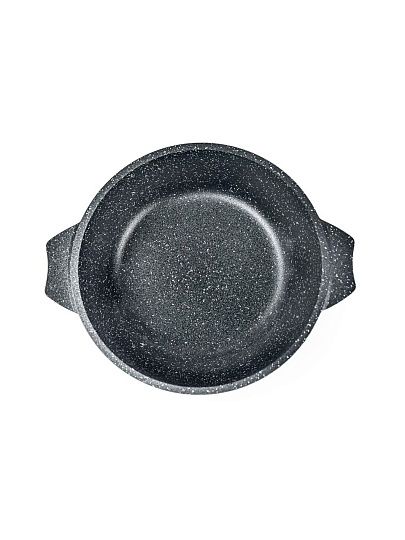 Кастрюля алюминий, антипригарное покрытие, 4 л, крышка стекло, Мечта, Гранит, 44701, серая