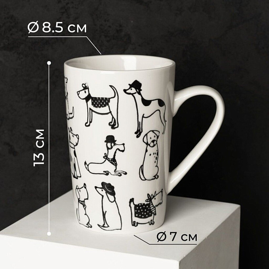 Кружка фарфор, 440 мл, Cats&Dogs, Atmosphere, AT-K1110, в ассортименте