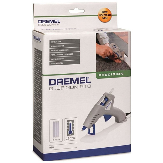 Электропистолет клеевой 7 мм, 20 Вт, 5 г/мин, Dremel, 910, F0130910JC