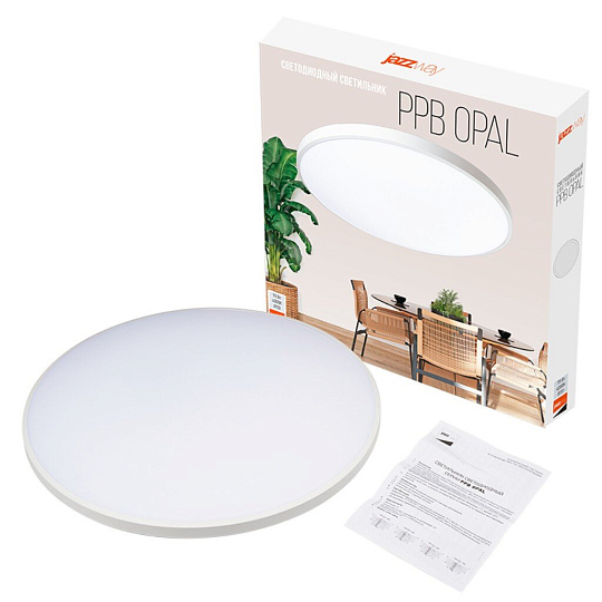 Светильник светодиодный, JazzWay, PPB OPAL, 70 Вт, 4000 К, 5600 Лм, IP20, 45х45х5.5 см, белый, 5060883