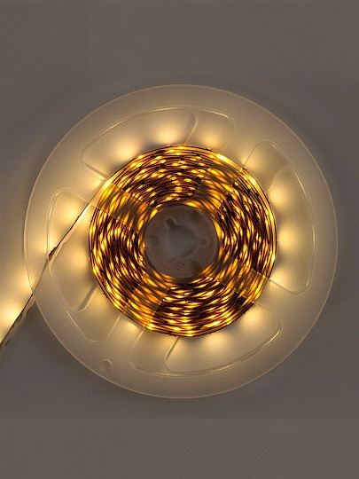 Лента светодиодная SMD 2835, 60 светодиодов/метр, 12 В, 4.8 Вт, IP20, 5 м, адаптер, General Lighting Systems, GLS-2835-60-4.8-12-IP20-PRO-3-5-KIT, 500022