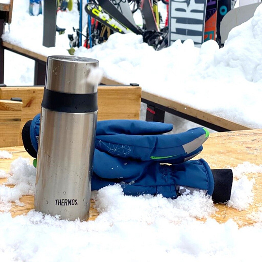 Термос нержавеющая сталь, 350 мл, Thermos, FFM-350-SBK, колба нержавеющая сталь, стальной, 319982