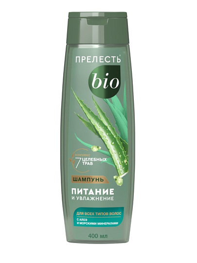 Шампунь Прелесть Био, Питание и увлажнение, для всех типов волос, 400 мл