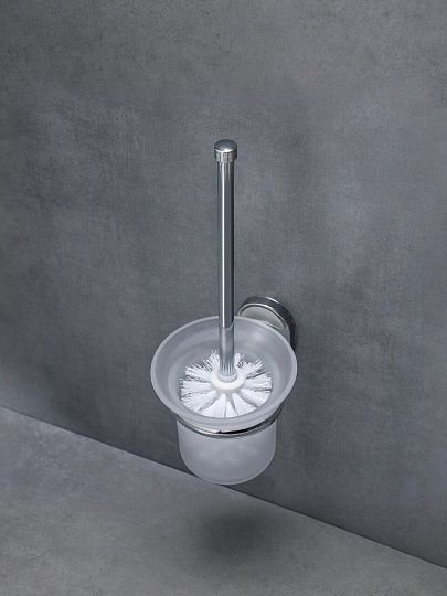 Ерш для туалета РМС, подвесной, нержавеющая сталь, стекло, A7020