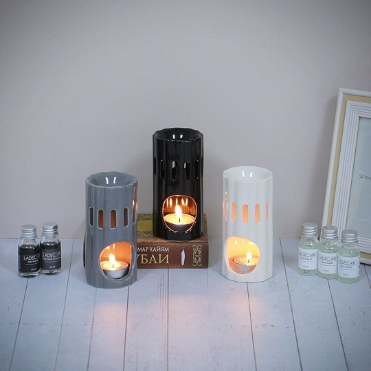 Ароманабор Ladecor, 10 мл, Lavender&vanilla/Lime&basil/Dry wood, ароманабор, лампа и масло, 3 шт, в ассортименте, 471-014
