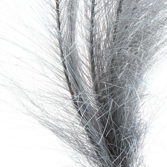 Перо декоративное 60 см, искусственное, серое, Y4-7168