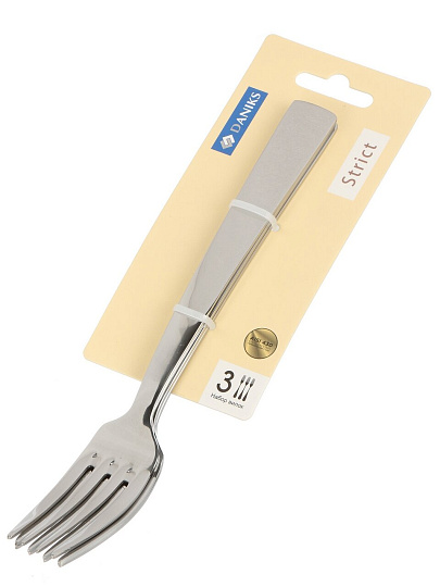 Вилка нерж сталь, 3 пр, столовая, Daniks, Strict