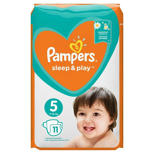 Подгузники детские Pampers, Sleep & Play Junior, р. 5, 11 - 16 кг, 11 шт, унисекс