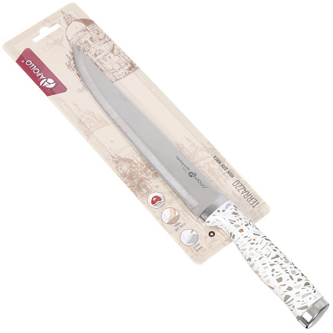 Нож кухонный Apollo, Terrazzo, для мяса, нержавеющая сталь, 20 см, рукоятка пластик, TER-21