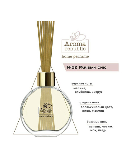 Аромадиффузор Aroma republic, 30 мл, 4.5х5.8х21 см, Parisian chic №52, 93800