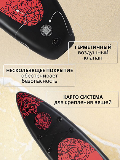 Сап борд надувной 330х81х15 см, двойной ПВХ, рюкзак, насос, весло и лиш, ремкомплект, 200 кг, SUP007