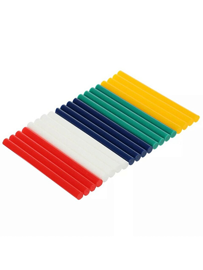 Стержни клеевые для пистолетов 20 шт, диаметр 7.2х100 мм, цветные, Headman, 625-001